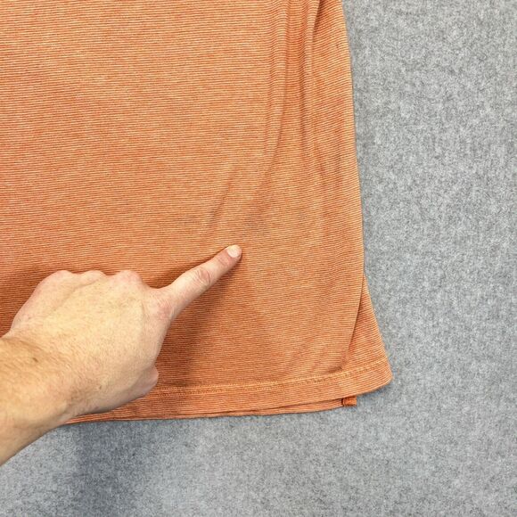 Peter Millar Polo Crown Soft Mens XL Cotton Silk Shirt Salmon Orange Golf READ - Picture 9 of 9